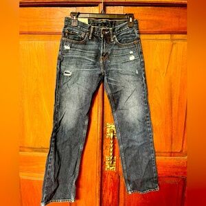Abercrombie boys destructed denim classic straight jeans 14 regular